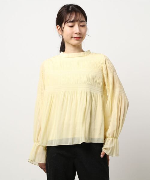 KOBE LETTUCE(コウベレタス)の「マジョリカプリーツブラウス(シャツ/ブラウス・レディース・アイボリー/ベージュ/テラコッタ/ブラック/ピンクベージュ/ダークネイビー/イエロー・FREE)」の19枚目の写真