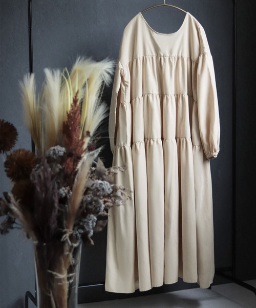 SESTO（セスト）の「ティアード2wayワンピース（ワンピース・レディース・ブラック/モカ/キナリ・M）」の2枚目の写真