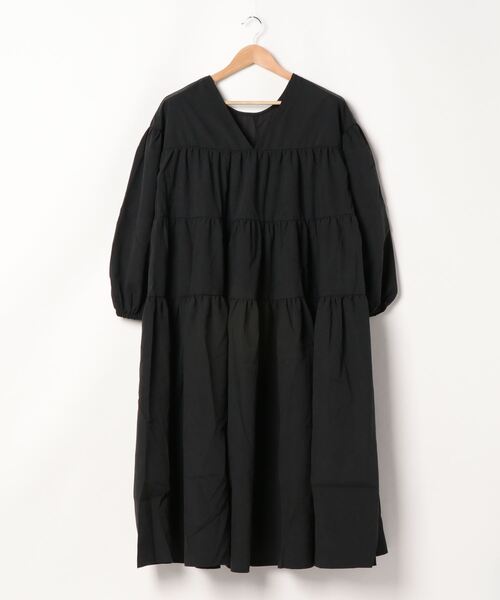 SESTO（セスト）の「ティアード2wayワンピース（ワンピース・レディース・ブラック/モカ/キナリ・M）」の6枚目の写真