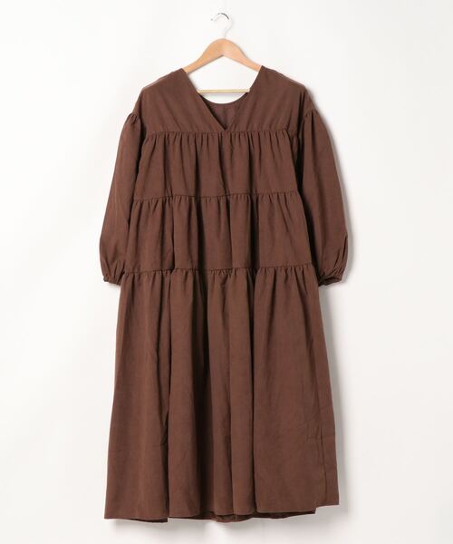 SESTO（セスト）の「ティアード2wayワンピース（ワンピース・レディース・ブラック/モカ/キナリ・M）」の7枚目の写真