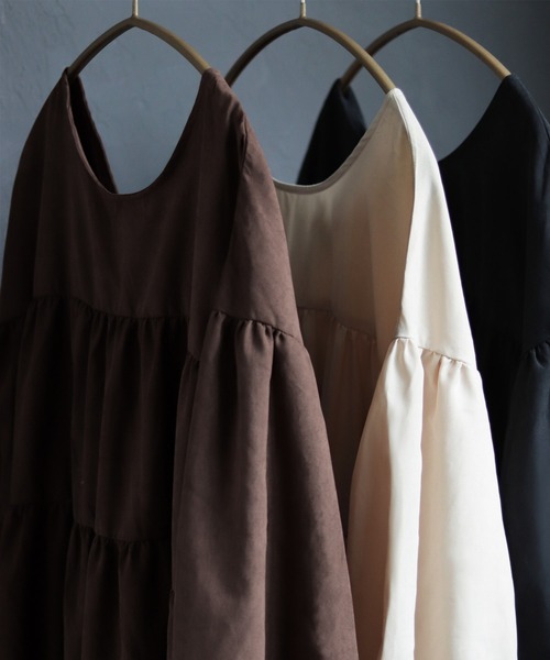 SESTO（セスト）の「ティアード2wayワンピース（ワンピース・レディース・ブラック/モカ/キナリ・M）」の13枚目の写真