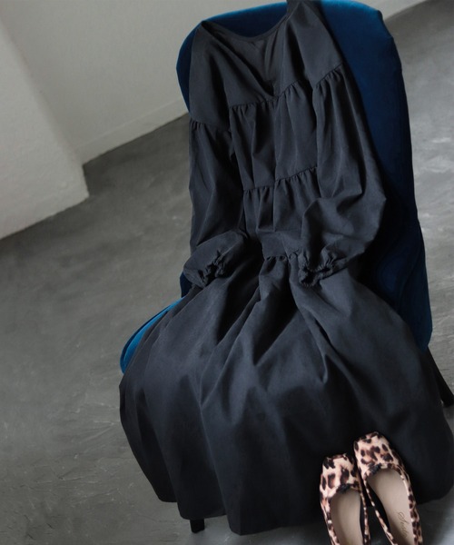 SESTO（セスト）の「ティアード2wayワンピース（ワンピース・レディース・ブラック/モカ/キナリ・M）」の18枚目の写真