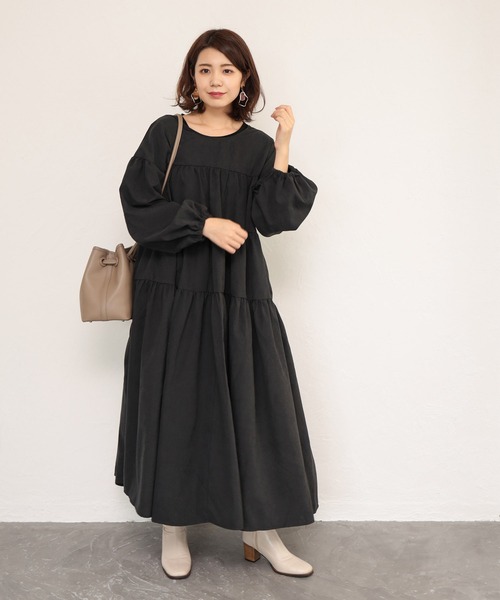 SESTO（セスト）の「ティアード2wayワンピース（ワンピース・レディース・ブラック/モカ/キナリ・M）」の20枚目の写真