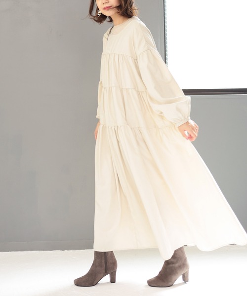 SESTO（セスト）の「ティアード2wayワンピース（ワンピース・レディース・ブラック/モカ/キナリ・M）」の15枚目の写真