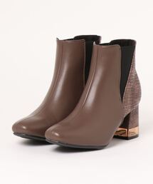 prose verse | 【洗練されたデザイン】クリアヒールサイドゴアショートブーツ(ブーツ)