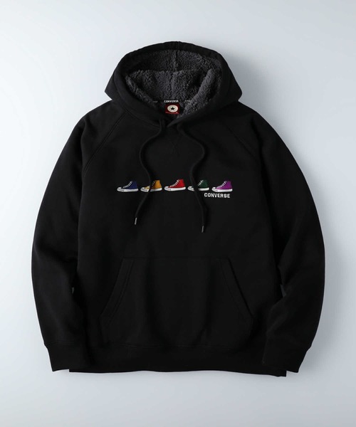 CONVERSE（コンバース）の「【CONVERSE】裏ボアスウェットパーカー（パーカー・メンズ・ピンク/ブラック・M/L/XL）」の14枚目の写真