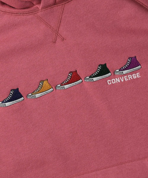 CONVERSE（コンバース）の「【CONVERSE】裏ボアスウェットパーカー（パーカー・メンズ・ピンク/ブラック・M/L/XL）」の8枚目の写真