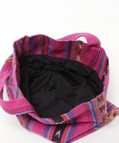 TIME WILL TELL WORKS(タイムウィルテルワークス)の「DRAW STRING BAG MINI / ドローストリングバッグミニ(ハンドバッグ・レディース・レオパード/フューシャピンク・ONE SIZE)」の5枚目の写真
