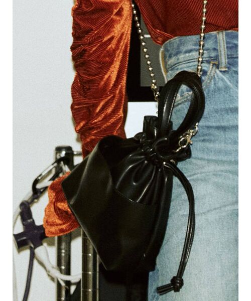 jouetie(ジュエティ)の「ミニエコレザーBAG(ショルダーバッグ・レディース・ブラック・FREE)」の2枚目の写真