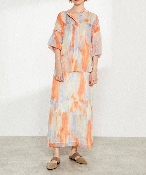 nota（ノータ）の「マーブルptキャミワンピース（ワンピース・レディース・パープル/オレンジ・FREE）」の5枚目の写真