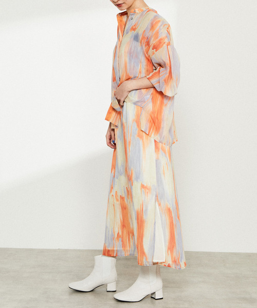 nota（ノータ）の「マーブルptキャミワンピース（ワンピース・レディース・パープル/オレンジ・FREE）」の10枚目の写真