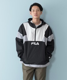 FILA | 【FILA/フィラ】切替アノラックパーカー/ナイロンジャケット　ブランドロゴ刺繍　　ルーズシルエット/ビッグシルエット　裾ドローコード仕様　ユニセックス(ブルゾン)