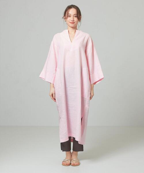 ORCIVAL（オーシバル）の「＜ORCIVAL＞●ビッグ スキッパー ロング ワンピース（ワンピース・レディース・ライトピンク/パープル/ベージュ・FREE）」の13枚目の写真