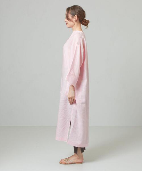 ORCIVAL（オーシバル）の「＜ORCIVAL＞●ビッグ スキッパー ロング ワンピース（ワンピース・レディース・ライトピンク/パープル/ベージュ・FREE）」の14枚目の写真