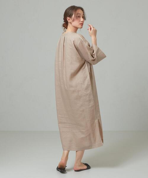 ORCIVAL（オーシバル）の「＜ORCIVAL＞●ビッグ スキッパー ロング ワンピース（ワンピース・レディース・ライトピンク/パープル/ベージュ・FREE）」の6枚目の写真