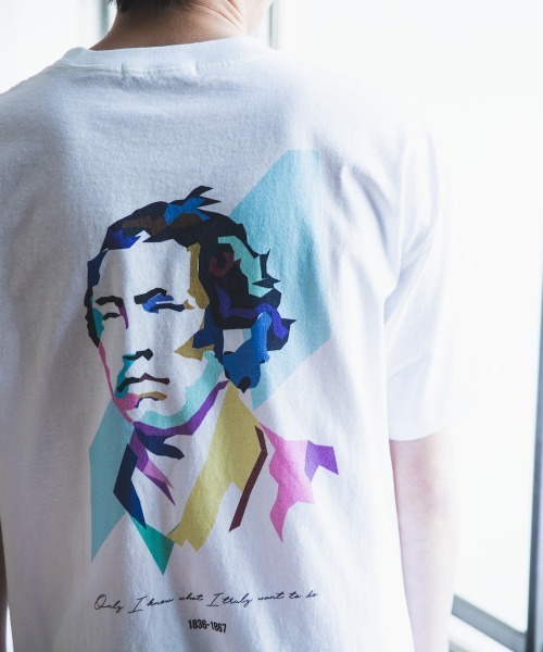 rehacer(レアセル)の「rehacer : Historical Person " Ryouma " Made in Japan / ヒストリカル パーソン Tシャツ メイドインジャパン(Tシャツ/カットソー・メンズ・ホワイト/グレー・SMALL/MEDIUM/LARGE/X-LARGE)」の9枚目の写真