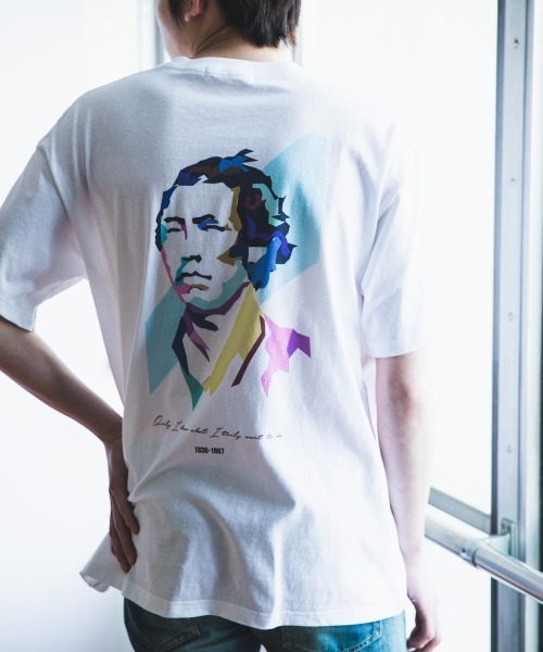rehacer(レアセル)の「rehacer : Historical Person " Ryouma " Made in Japan / ヒストリカル パーソン Tシャツ メイドインジャパン(Tシャツ/カットソー・メンズ・ホワイト/グレー・SMALL/MEDIUM/LARGE/X-LARGE)」の8枚目の写真