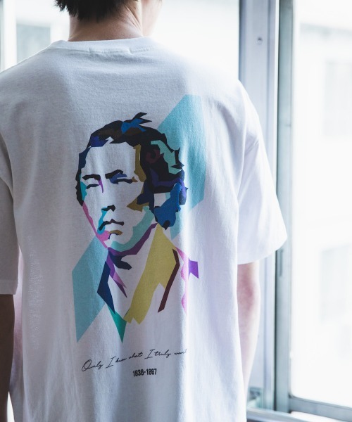 rehacer(レアセル)の「rehacer : Historical Person " Ryouma " Made in Japan / ヒストリカル パーソン Tシャツ メイドインジャパン(Tシャツ/カットソー・メンズ・ホワイト/グレー・SMALL/MEDIUM/LARGE/X-LARGE)」の5枚目の写真