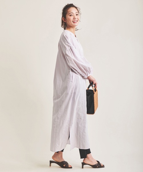 The Virgnia（ザ ヴァージニア）の「【DEVEAUX】ストライプワンピース（ワンピース・レディース・ライトグリーン/ラベンダー・FREE）」の8枚目の写真