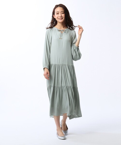 セール ワンピース ワンピース ドレス 洗える Web限定 カッセンジョーゼットワンピース ワンピース Untitled アンタイトル のファッション