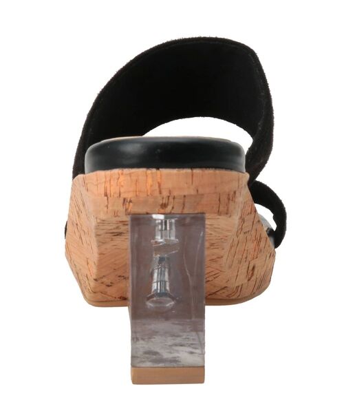 MERCURYDUO（マーキュリーデュオ）の「クリアヒールダブルベルトコルクサンダル（サンダル・レディース・ブラック/ベージュ・38/36）」の7枚目の写真