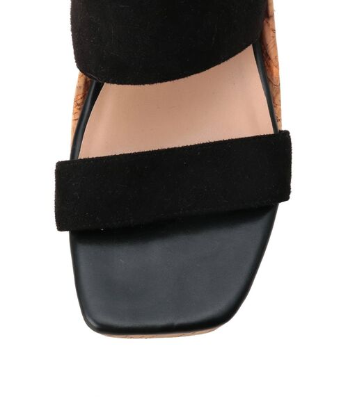 MERCURYDUO（マーキュリーデュオ）の「クリアヒールダブルベルトコルクサンダル（サンダル・レディース・ブラック/ベージュ・38/36）」の9枚目の写真