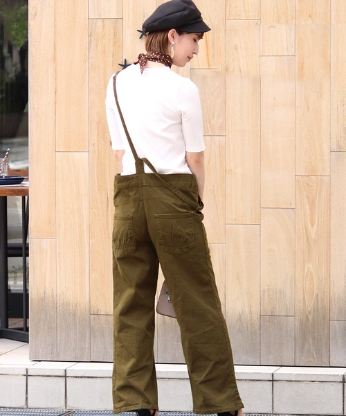 ElegChic(エレグシック)の「コットンカジュアルオーバーオール(サロペット/オーバーオール・レディース・カーキ/ベージュ/ブラック・M/L)」の16枚目の写真