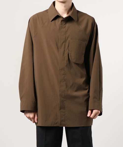 my beautiful landlet ブラウンオーバーサイズシャツ my beautiful landlet ブラウンオーバーサイズシャツ My