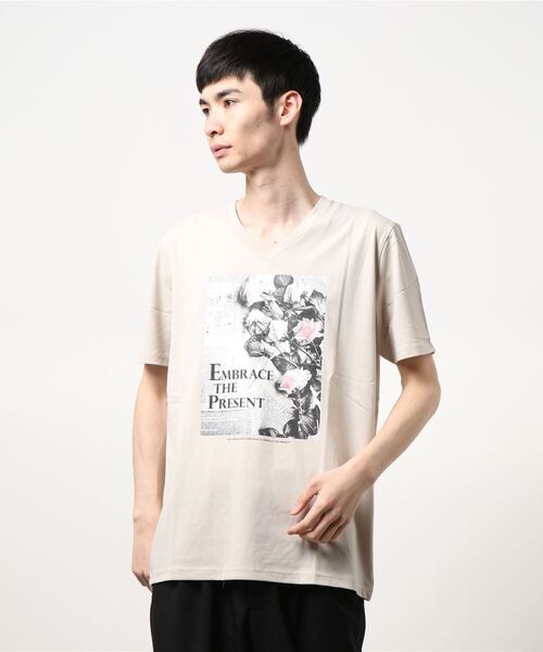 JEANS MATE(ジーンズメイト)の「【ZERO STAIN】ロゴ入りフォトTシャツ 汗染み防止加工 バイカーロゴ/絵画デザイン(Tシャツ/カットソー・メンズ・ライトベージュ/グレー/ホワイト系その他/ホワイト/ライトグリーン/ブラック/グレー系その他/ブルー・X-LARGE/LARGE/MEDIUM)」の6枚目の写真