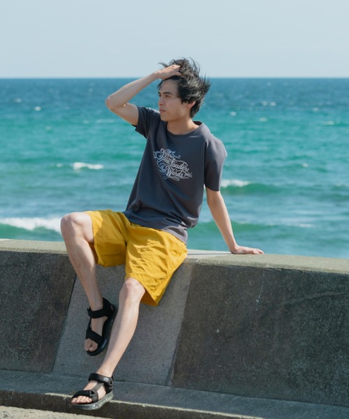 JEANS MATE(ジーンズメイト)の「【ZERO STAIN】ロゴ入りフォトTシャツ 汗染み防止加工 バイカーロゴ/絵画デザイン(Tシャツ/カットソー・メンズ・ライトベージュ/グレー/ホワイト系その他/ホワイト/ライトグリーン/ブラック/グレー系その他/ブルー・X-LARGE/LARGE/MEDIUM)」の17枚目の写真