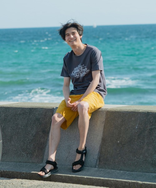 JEANS MATE(ジーンズメイト)の「【ZERO STAIN】ロゴ入りフォトTシャツ 汗染み防止加工 バイカーロゴ/絵画デザイン(Tシャツ/カットソー・メンズ・ライトベージュ/グレー/ホワイト系その他/ホワイト/ライトグリーン/ブラック/グレー系その他/ブルー・X-LARGE/LARGE/MEDIUM)」の16枚目の写真