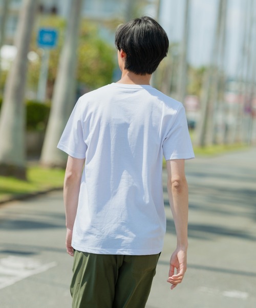 JEANS MATE(ジーンズメイト)の「【ZERO STAIN】ロゴ入りフォトTシャツ 汗染み防止加工 バイカーロゴ/絵画デザイン(Tシャツ/カットソー・メンズ・ライトベージュ/グレー/ホワイト系その他/ホワイト/ライトグリーン/ブラック/グレー系その他/ブルー・X-LARGE/LARGE/MEDIUM)」の22枚目の写真