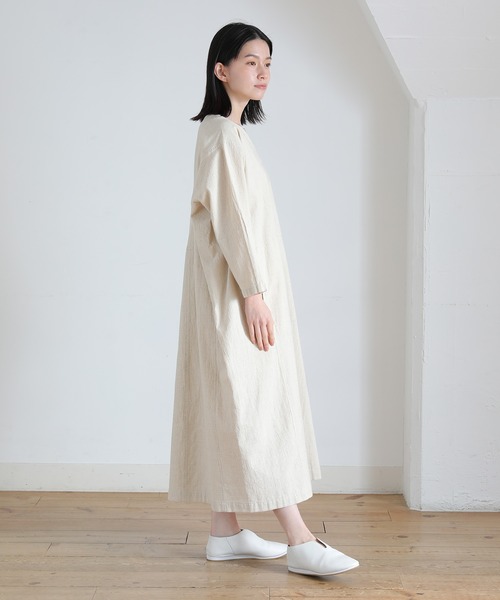 Plantation（プランテーション）の「メランジクロス/ワンピース（ワンピース・レディース・チャコールグレー/ベージュ・M size）」の14枚目の写真