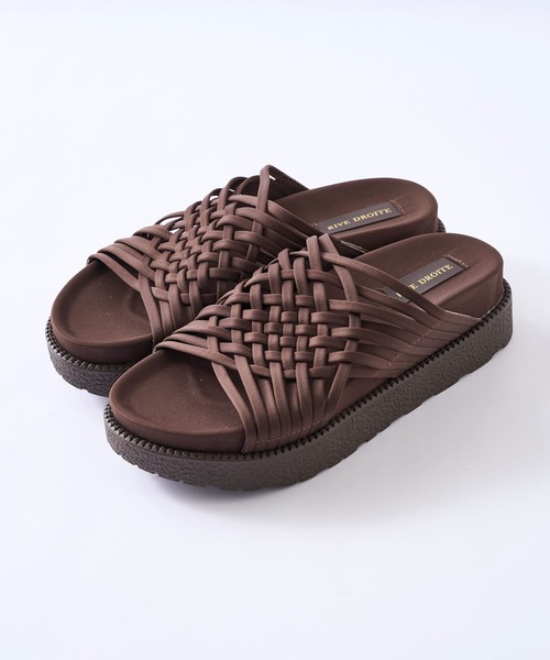 RIVE DROITE（リヴドロワ）の「柔らかな履き心地が魅力　プラットフォームサンダル（サンダル・レディース・ブラック/ベージュ/ブラウン・L/S/M）」の22枚目の写真