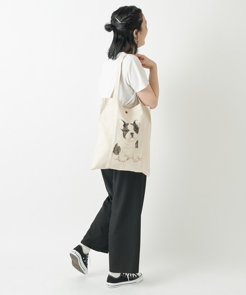 ear PAPILLONNER（イアパピヨネ）の「【NACH(ナッシュ)】ear別注アニマルコットントートバッグ（トートバッグ・レディース・ホワイト/ブラック/ベージュ/ブラック系その他・FREE）」の22枚目の写真