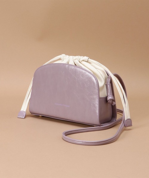 Samantha Thavasa（サマンサタバサ）の「巾着ショルダーバッグ 小サイズ（ショルダーバッグ・レディース・ライラック/クリアイエロー/オレンジ・FREE）」の2枚目の写真