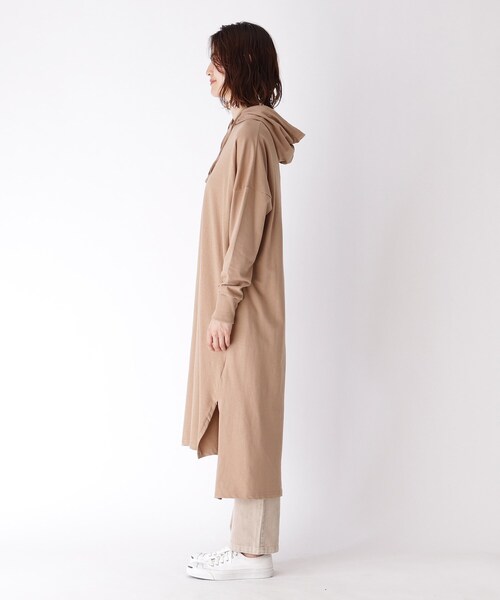 BASECONTROL(ベースコントロール)の「◆【WEB限定】ミニ裏毛パーカーワンピース(ワンピース・レディース・ブラック/ベージュ/グレー/カーキ・99)」の10枚目の写真