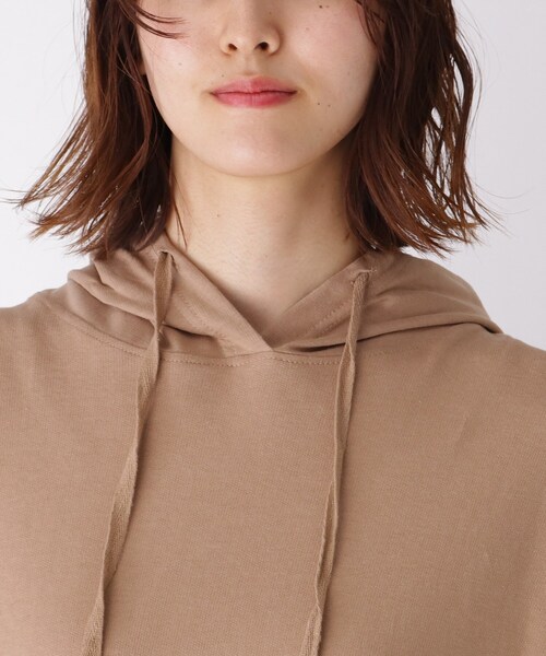 BASECONTROL(ベースコントロール)の「◆【WEB限定】ミニ裏毛パーカーワンピース(ワンピース・レディース・ブラック/ベージュ/グレー/カーキ・99)」の6枚目の写真