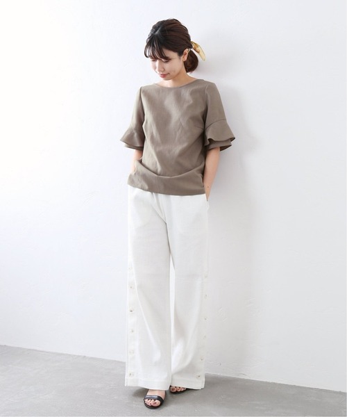 La TOTALITE(ラトータリテ)の「《追加2》ラッフルスリーブブラウス【手洗い可能】◆(シャツ/ブラウス・レディース・ブラウン/ピンク/ブラック系その他/ホワイト系その他・FREE)」の14枚目の写真