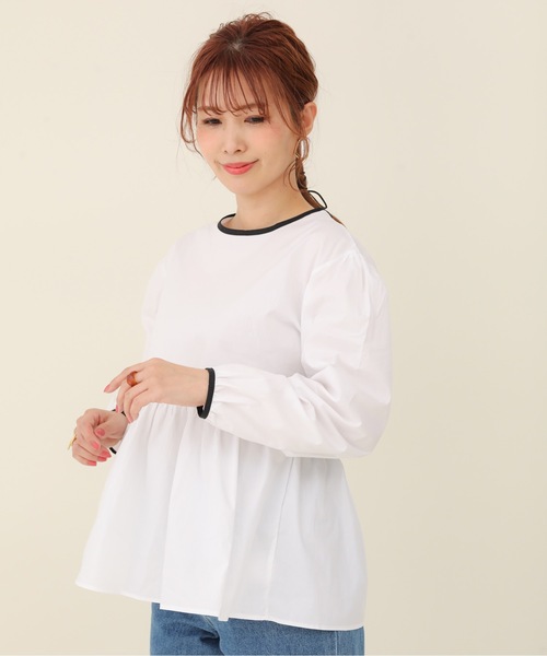 sakishimatokyo（サキシマトーキョー）の「【ZOZO限定】サキシマamp「切替フレアブラウス」（シャツ/ブラウス・レディース・ホワイト/ブラック・FREE）」の6枚目の写真