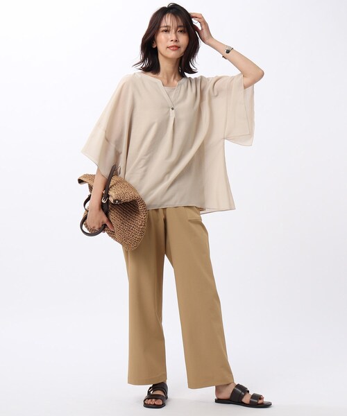 UNTITLED(アンタイトル)の「◆【洗える】スモーキードライ2WAYパンツ(その他パンツ・レディース・オリーブ/ホワイト系/ベージュ/グレー系・00/03/02/99/01)」の16枚目の写真