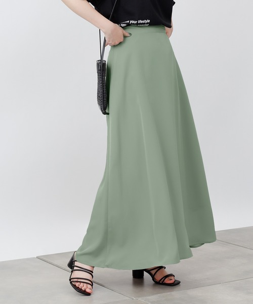 COLONY 2139（コロニートゥーワンスリーナイン）の「トロタッチフレアスカート（スカート・レディース・ミント/ブラック/グレイッシュベージュ・MEDIUM/LARGE）」の19枚目の写真