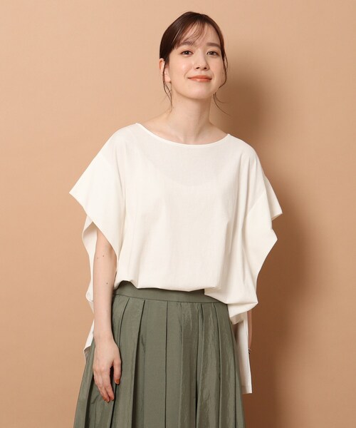 DRESSTERIOR(ドレステリア)の「◆タックドレープジャージプルオーバー(Tシャツ/カットソー・レディース・ダークグレー/ブルー/オフホワイト/ライトグリーン・38)」の1枚目の写真