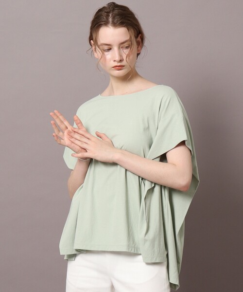 DRESSTERIOR(ドレステリア)の「◆タックドレープジャージプルオーバー(Tシャツ/カットソー・レディース・ダークグレー/ブルー/オフホワイト/ライトグリーン・38)」の3枚目の写真