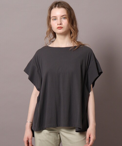 DRESSTERIOR(ドレステリア)の「◆タックドレープジャージプルオーバー(Tシャツ/カットソー・レディース・ダークグレー/ブルー/オフホワイト/ライトグリーン・38)」の2枚目の写真