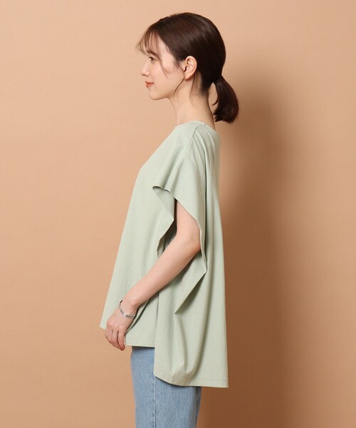 DRESSTERIOR(ドレステリア)の「◆タックドレープジャージプルオーバー(Tシャツ/カットソー・レディース・ダークグレー/ブルー/オフホワイト/ライトグリーン・38)」の8枚目の写真