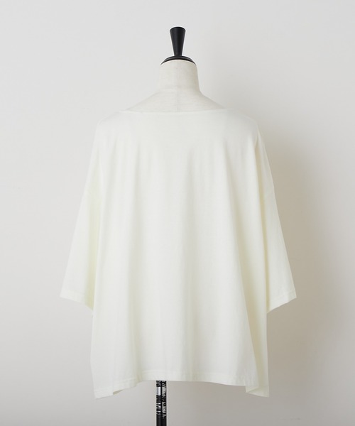 BEARDSLEY(ビアズリー)の「リップスティックTシャツ(Tシャツ/カットソー・レディース・アイボリー/ネイビー・FREE)」の6枚目の写真