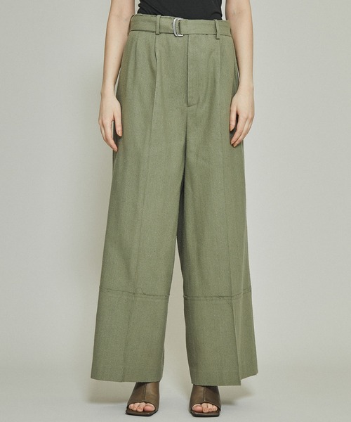 RITO（リト）の「【RITO(リト)】シルクスパンワイドパンツ（その他パンツ・レディース・ホワイト/カーキ・34/36）」の12枚目の写真