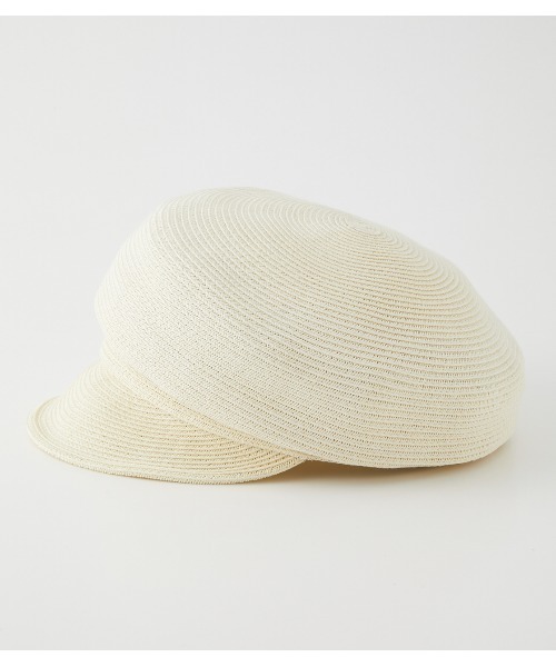 rienda（リエンダ）の「ペーパー変形キャスケット（キャップ・レディース・アイボリー/ブラック・FREE）」の13枚目の写真