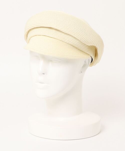 rienda（リエンダ）の「ペーパー変形キャスケット（キャップ・レディース・アイボリー/ブラック・FREE）」の10枚目の写真